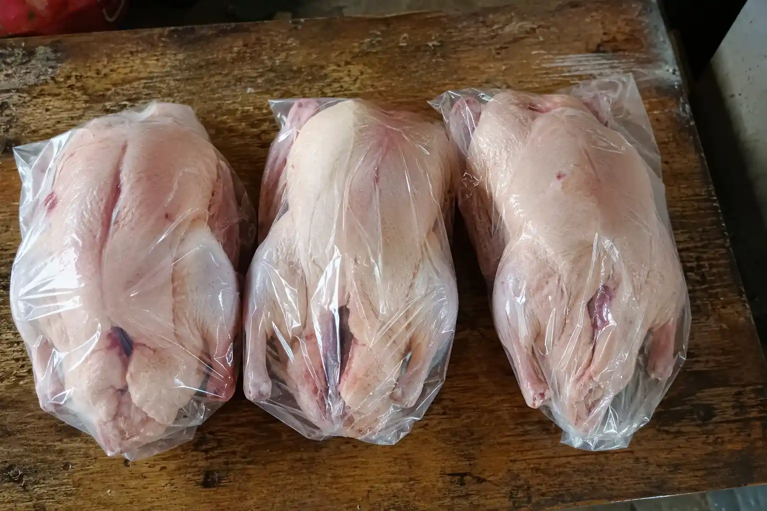 3 whole ducks packaged for delivery in kenya