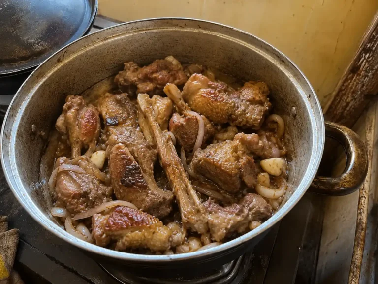 Duck fry being cooked at home in Kenya